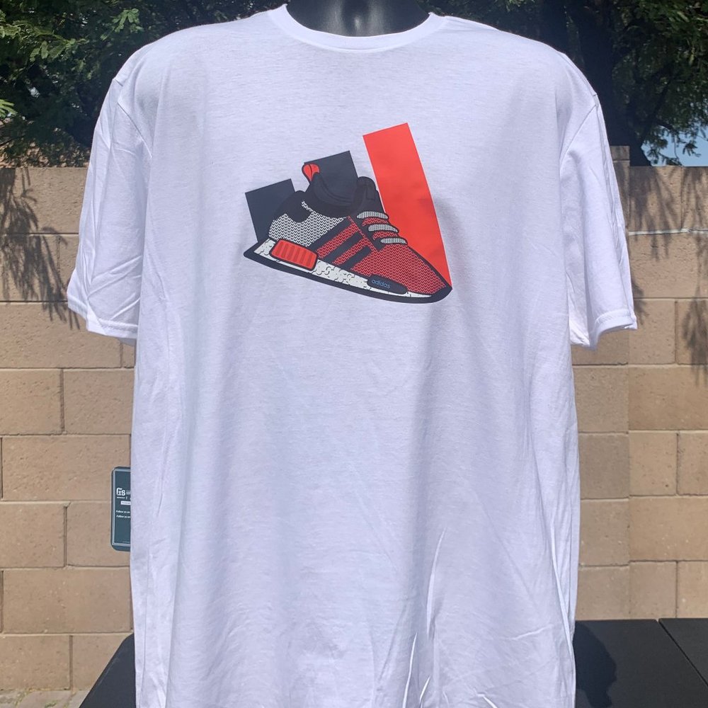 NMD (Orange & Black) White Shirt